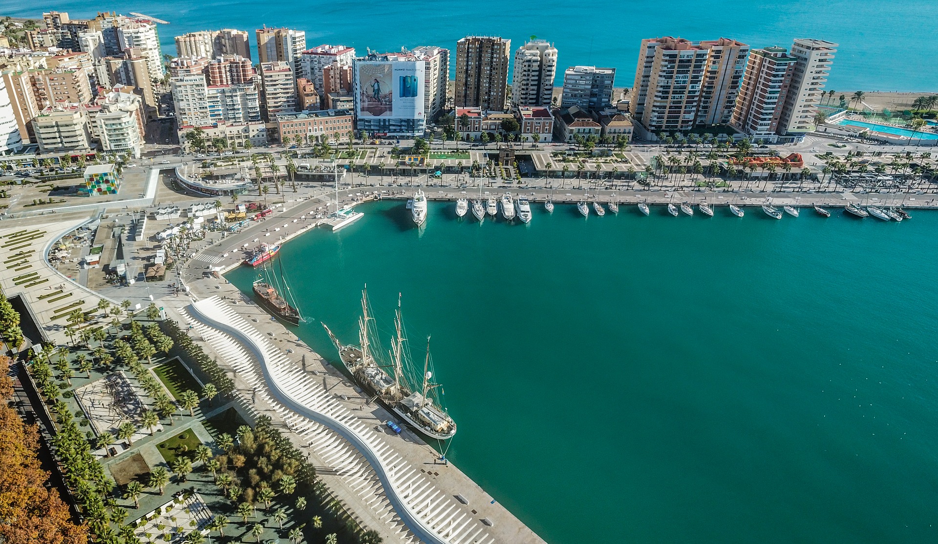 Malaga-mit-Kindern-Hafen